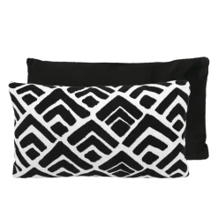 Coussin geo 30x50cm noir