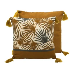 Coussin lushy pompons 40x40cm