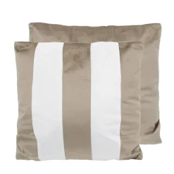 Coussin rya 40x40cm velours beig