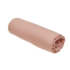 Drap housse 140x190 jersey rose