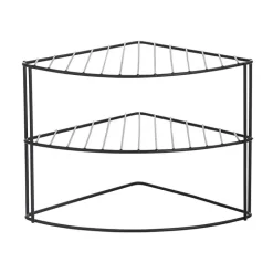 Etagere placard angle 3niv noir