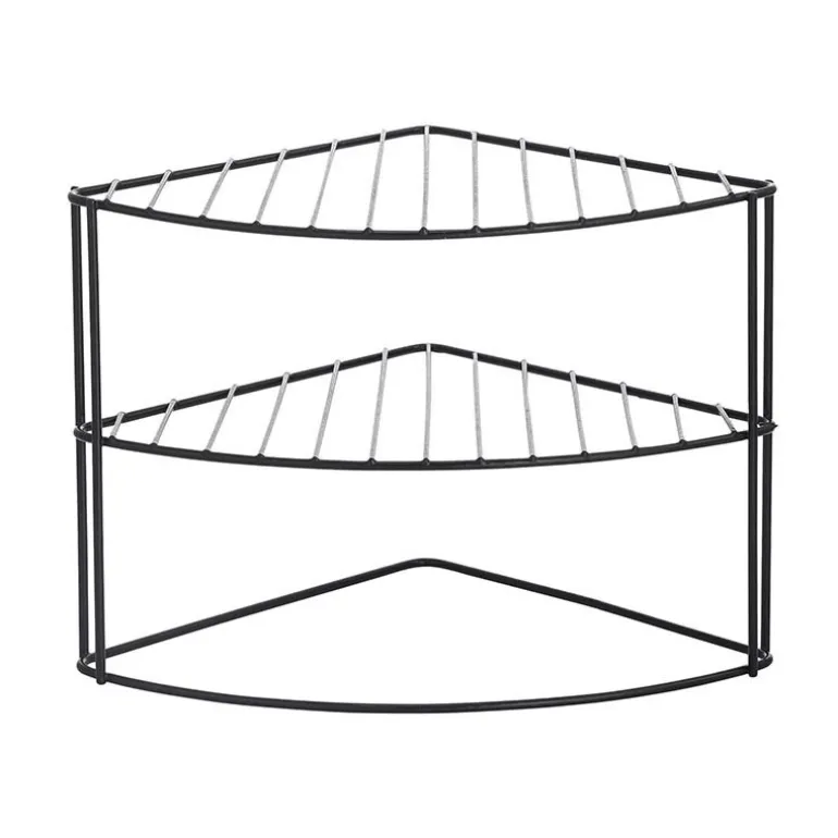 Etagere placard angle 3niv noir