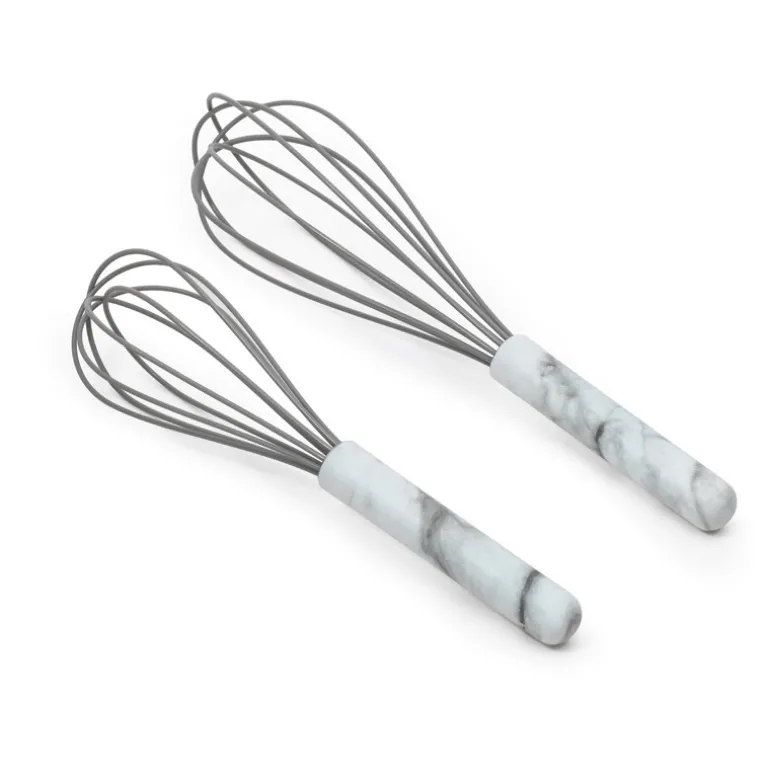 Fouet manche marbre x2