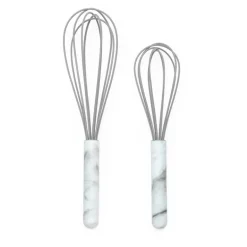 Fouet manche marbre x2