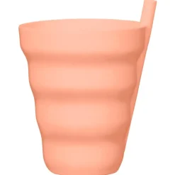 Gobelet+paille x8 rose/pastel