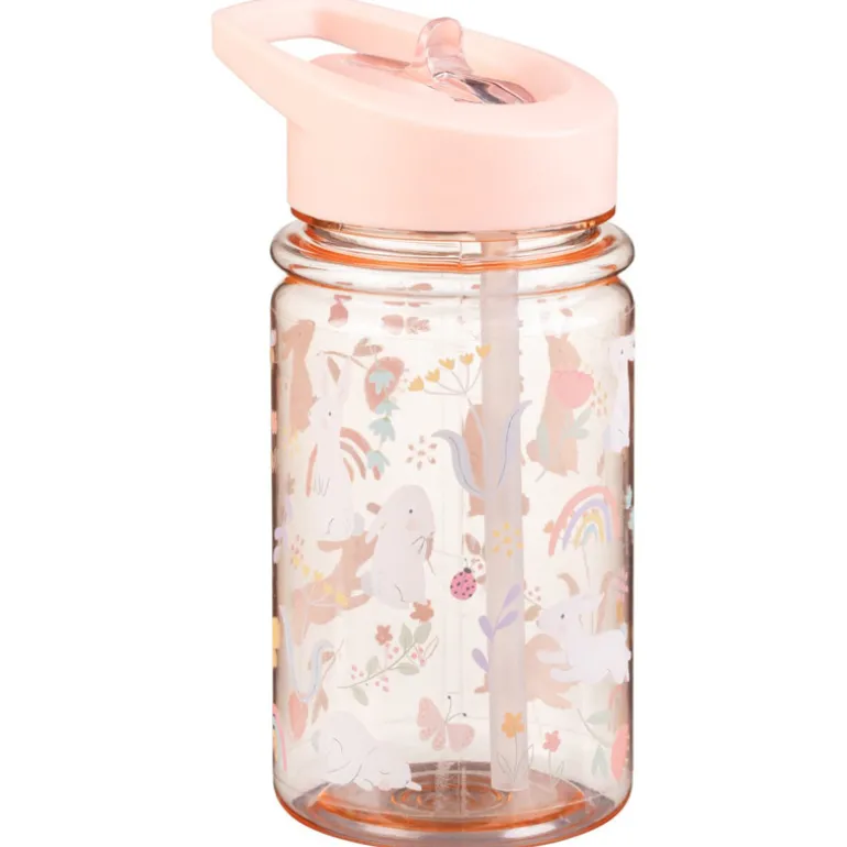 Gourde + paille rainbow/fruit