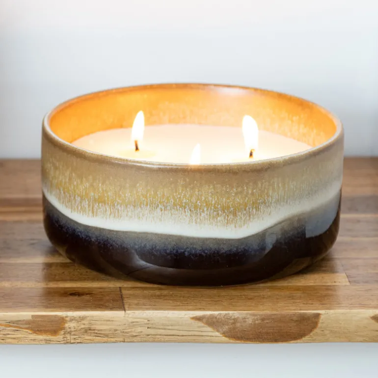 Grande bougie bicolore