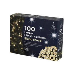 Guirlande 100 led blanc chaud