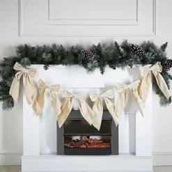 Guirlande tissue avec nAuds crem