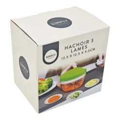 Hachoir manuel 3 lames