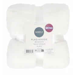 Hoodie bouclette blanc