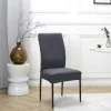 Housse de chaise uni gris anthr