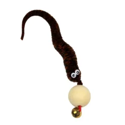 Jouet boule bois + chenille