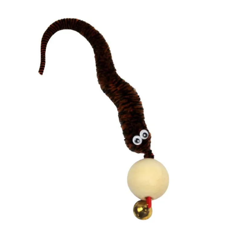 Jouet boule bois + chenille