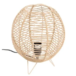 Lampe boule tressee