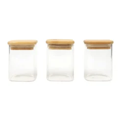 Lot de 3 bocaux bambou 180ml