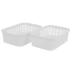 Lot de 2 mini paniers 20x15x6cm