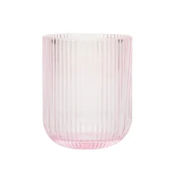 Lot de 4 verres bas rose strie