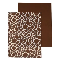 Lot de deux torchons girafe