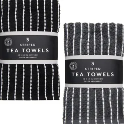 Lot x3 torchons rayes ass