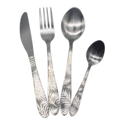 Menagere 16pcs inox noir manche