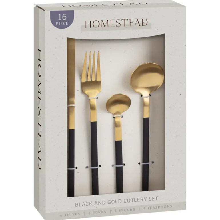 Menagere 16pcs metal or manche n