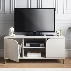 Meuble television creme