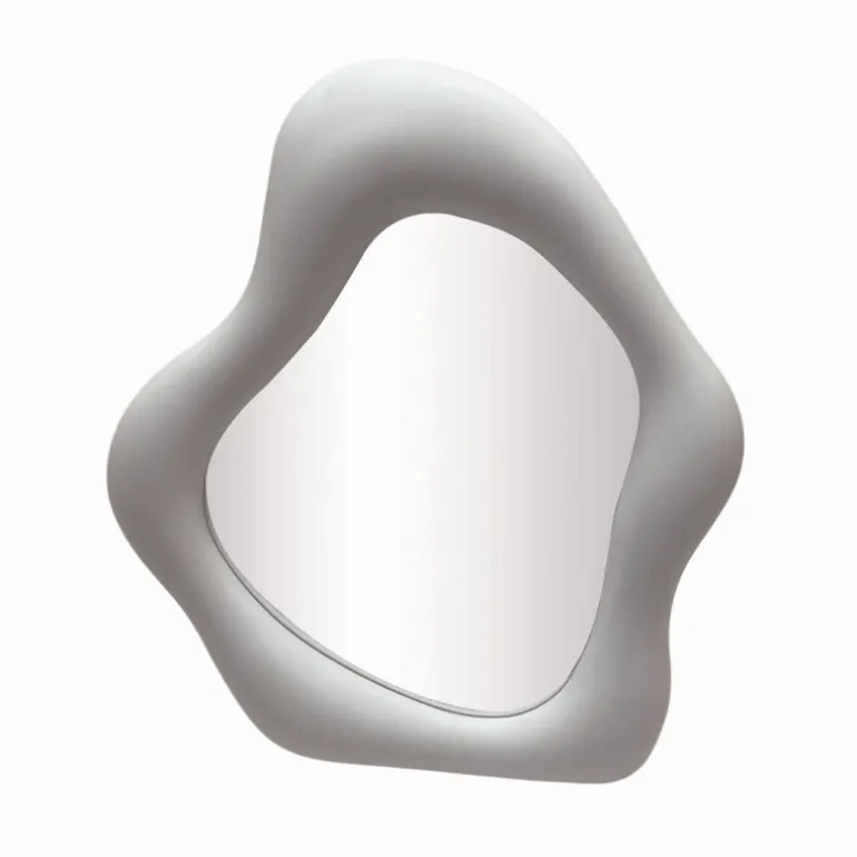 Miroir ondule blanc