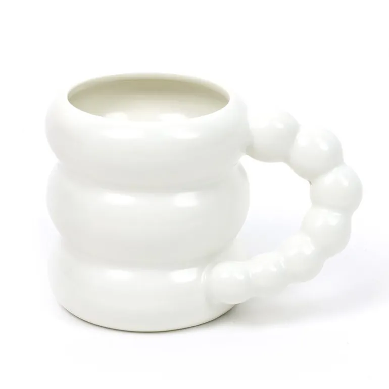 Mug avec bubble anse blanc