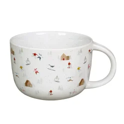 Mug blanc motif ski