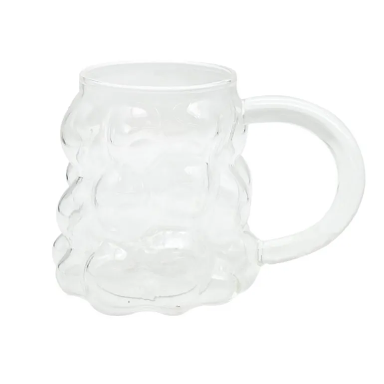 Mug bulles relief en verre