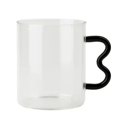 Mug en verre anse serpentin