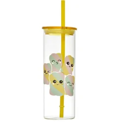 Mug en verre avec paille 45cl ka