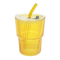 Mug en verre avec paille 4 a