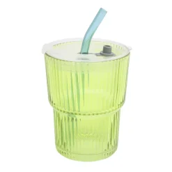 Mug en verre avec paille 4 a