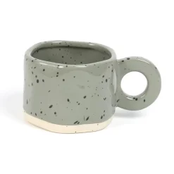 Mug irregulier blanc/gris mouche