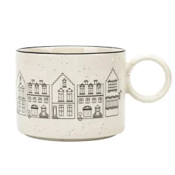 Mug motif nordic et lisere noir