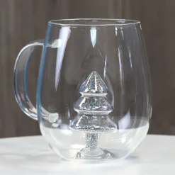 Mug sapin relief a paillettes