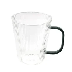 Mug strie transparent hanse jaun