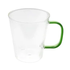 Mug strie transparent hanse jaun