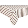 Nappe a rayure marron 140x240cm