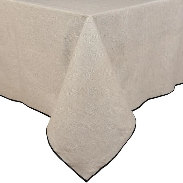 Nappe beige lisere noir