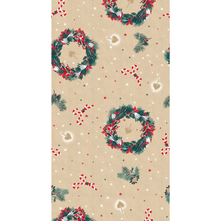 Nappe damasee 1.18x6m kraft cour