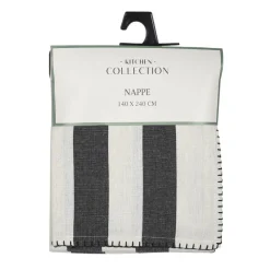 Nappe rayee noir et blanc