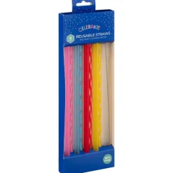 Paille x 8 multicolore reutilisa