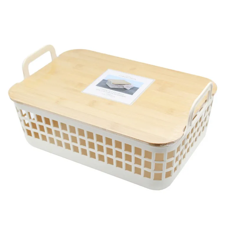 Panier de rangement bambou s