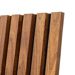 Panneau deco tasseaux bois fonce