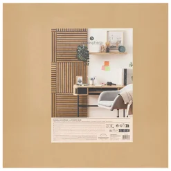 Panneau deco tasseaux bois fonce