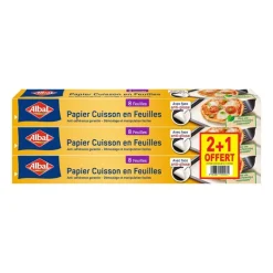 Papier cuisson 8 feuilles x3