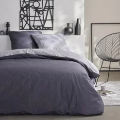 Parure 260x240 bicolore gris